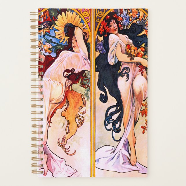 Alphonse Mucha - Four Seasons Planner (Front)
