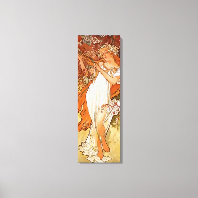 Alphonse Mucha, Four Seasons, Spring Canvas Print (Front)