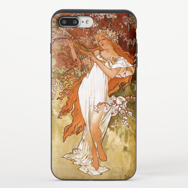 Alphonse Mucha, Four Seasons, Spring Uncommon iPhone Case (Back)