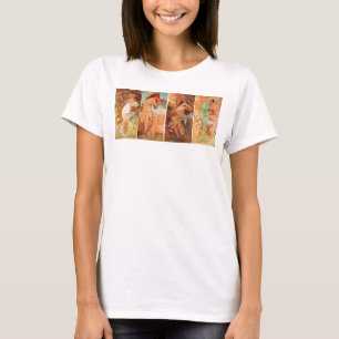 Alphonse Mucha, Four Seasons T-Shirt