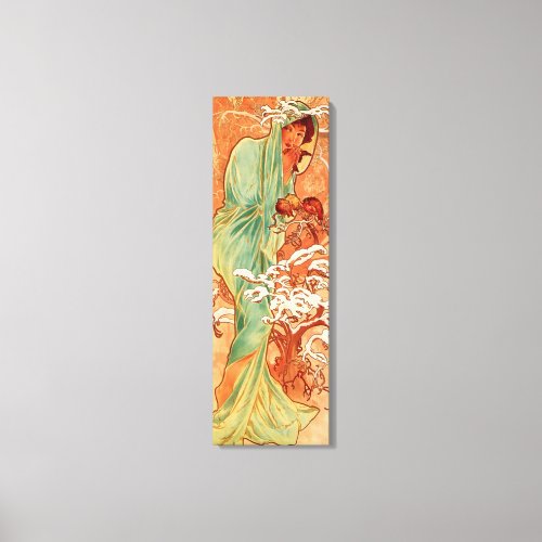 Alphonse Mucha Four Seasons Winter Canvas Print