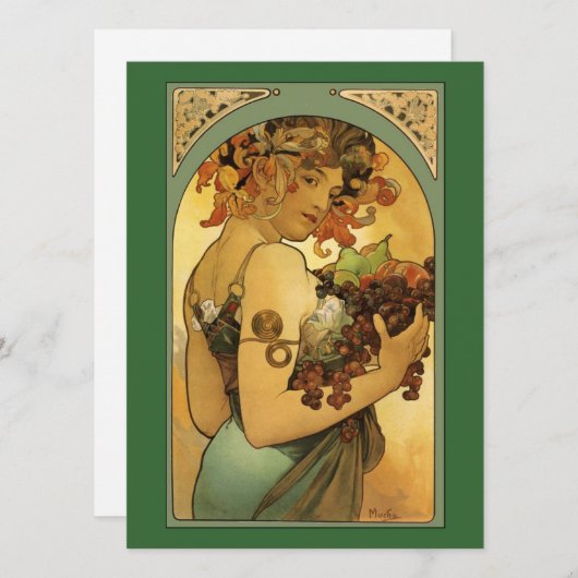 Alphonse Mucha Fruit Painting (Front/Back)
