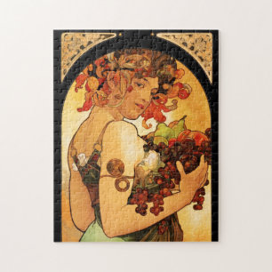 Alphonse Mucha Fruit Puzzle