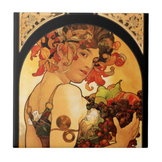 Alphonse Mucha Fruit Tile