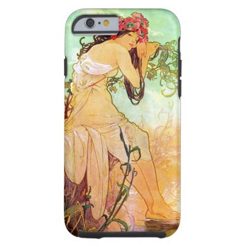 Alphonse Mucha Girl By The Pond Tough iPhone 6 Case