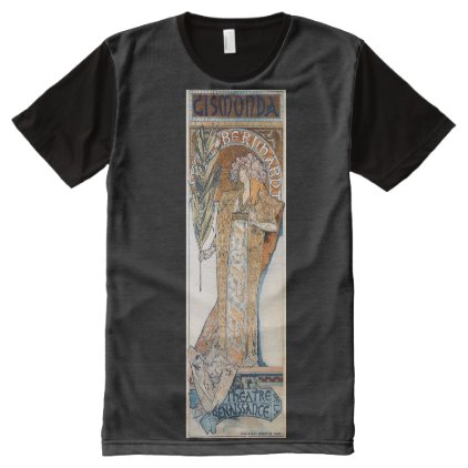 Alphonse Mucha - Gismonda - Art Nouveau All-Over-Print Shirt