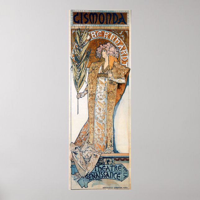 Alphonse Mucha - Gismonda - Art Nouveau Poster (Front)