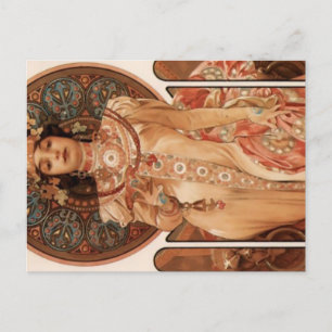 Alphonse Mucha  Holiday Postcard