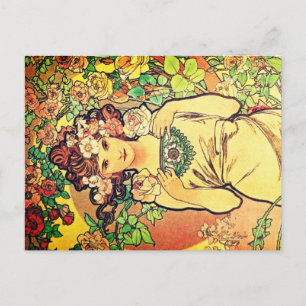 Alphonse Mucha Holiday Postcard