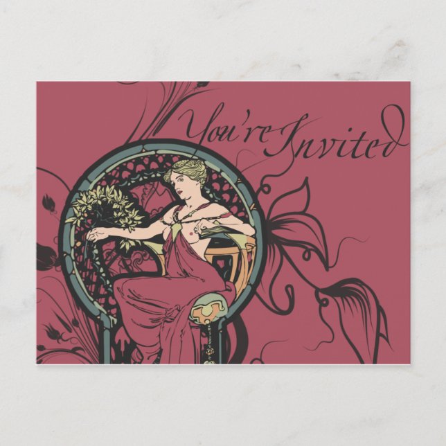 Alphonse Mucha Invites (Front)