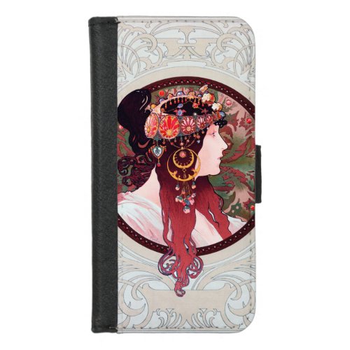 Alphonse Mucha iPhone 87 Wallet Case