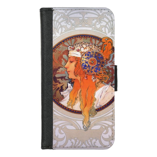 Alphonse Mucha iPhone Wallet Case (Front)