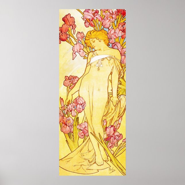 Alphonse Mucha Iris Poster (Front)
