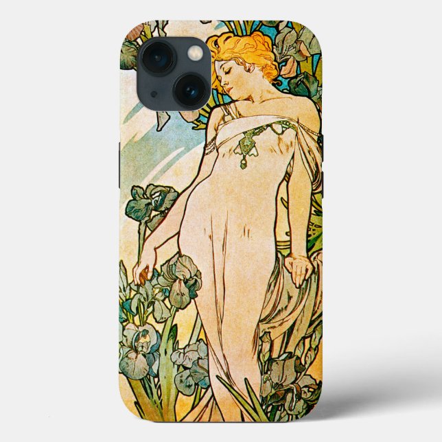 Alphonse Mucha - Iris WB Case-Mate iPhone Case (Back)