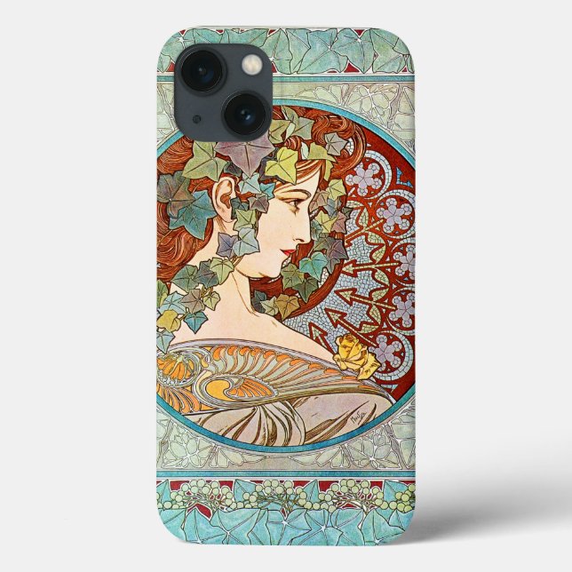 Alphonse Mucha Ivy Case-Mate iPhone Case (Back)