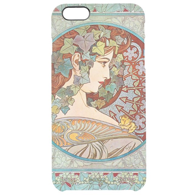 Alphonse Mucha Ivy Uncommon iPhone Case (Back)