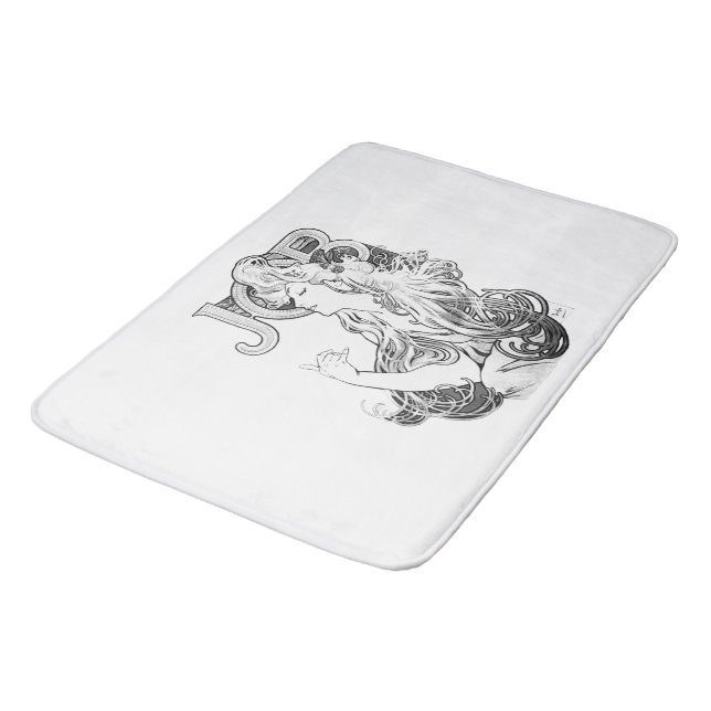Alphonse Mucha JOB ISOGS Bathroom Mat (Angled)
