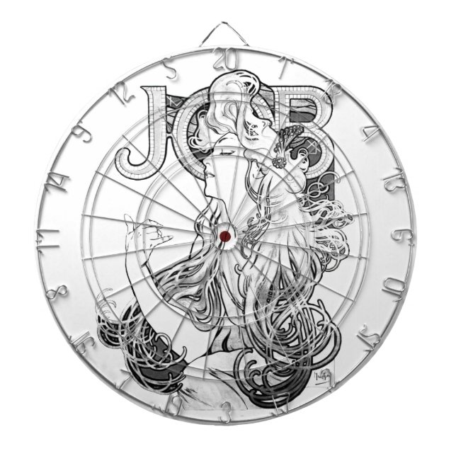 Alphonse Mucha JOB ISOGS Dart Board (Front)