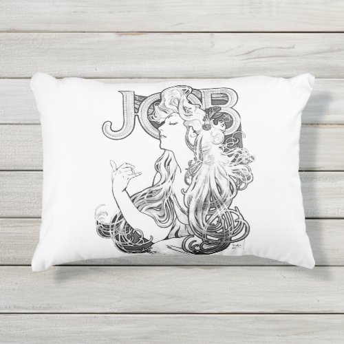 Alphonse Mucha JOB ISOGS Outdoor Pillow