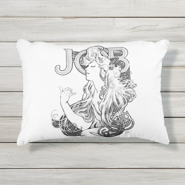 Alphonse Mucha JOB ISOGS Outdoor Pillow (Front)