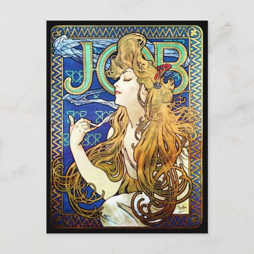 Alphonse Mucha JOB Postcard