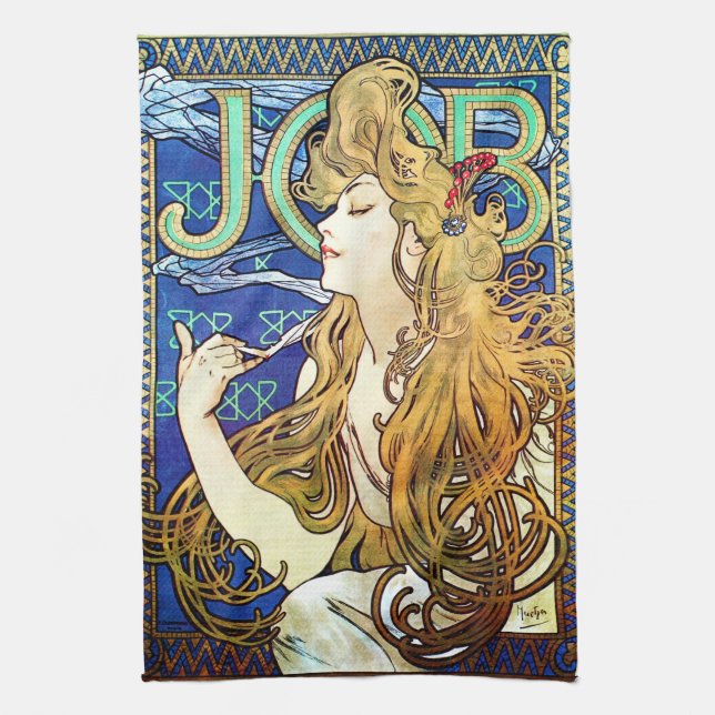 Alphonse Mucha JOB Towel (Vertical)