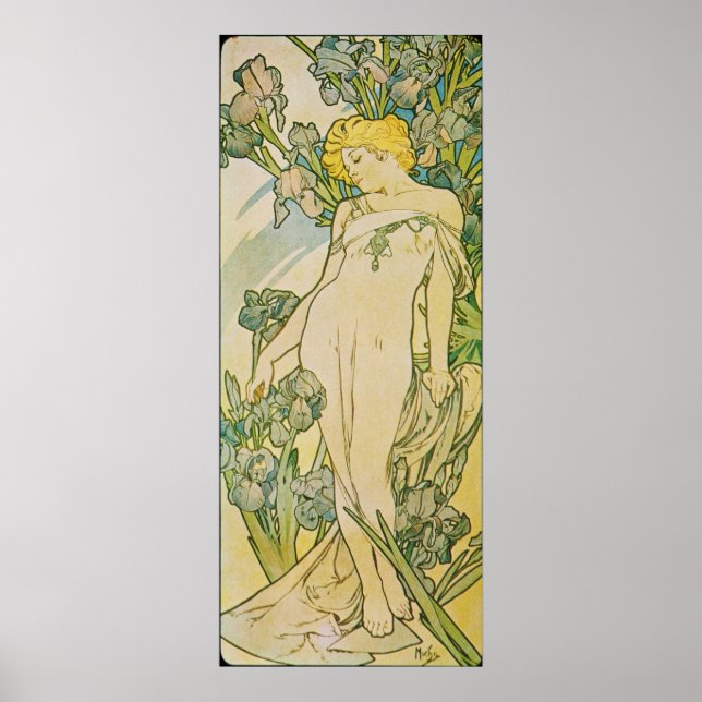Alphonse Mucha. L 'Iris/Iris, 1897 Poster (Front)