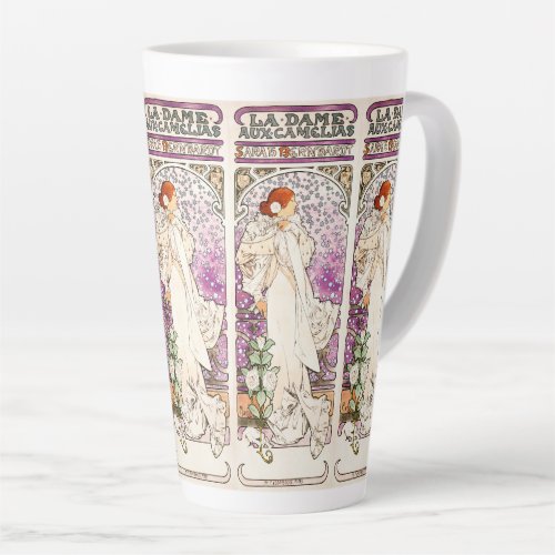 Alphonse Mucha La Dame 1896 Art Nouveau Vintage Latte Mug