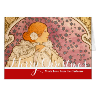 Alphonse Mucha La Dame Aux Camelias: Art Nouveau Cards