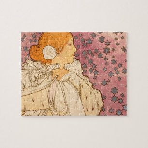 Alphonse Mucha La Dame Aux Camelias: Art Nouveau  Jigsaw Puzzle