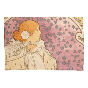 Alphonse Mucha La Dame Aux Camelias: Art Nouveau Pillow Case