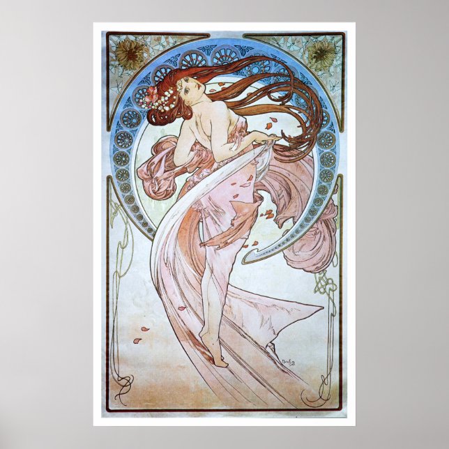 Alphonse Mucha. La Danse/Dance, 1898 Poster (Front)