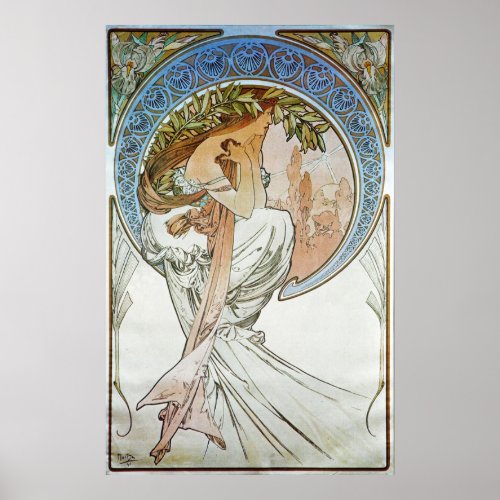 Alphonse Mucha La PoesiePoetry 1898 Poster