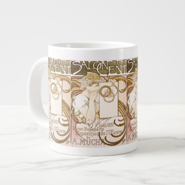 Alphonse Mucha Lady Jumbo Mug (Front Left)
