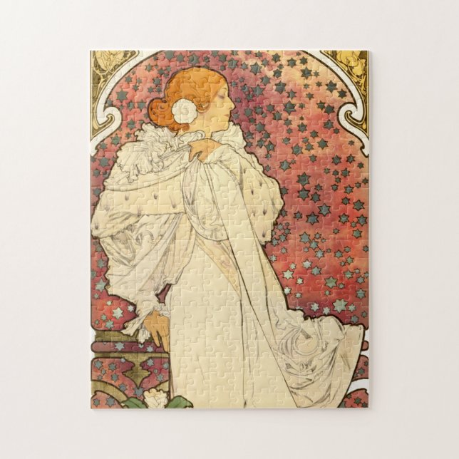 Alphonse Mucha Lady of the Camelias Puzzle (Vertical)