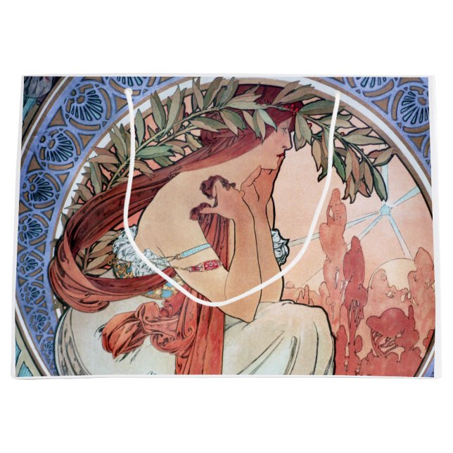 Alphonse Mucha Large Gift Bag (Front)