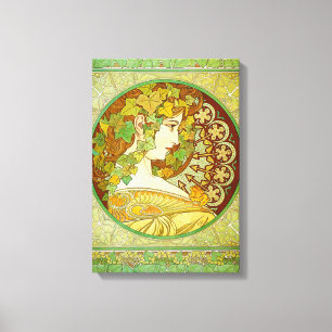 Alphonse Mucha Laurel Canvas Poster