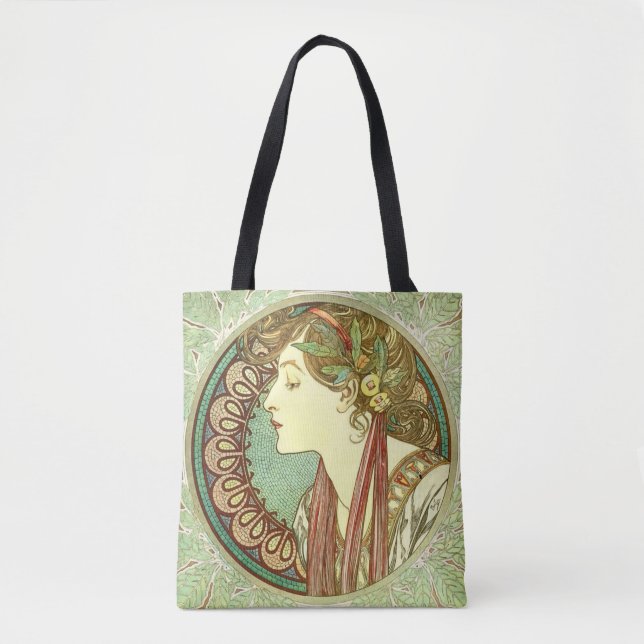 Alphonse Mucha Laurel GalleryHD Tote Bag (Front)