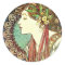 Alphonse Mucha Laurel Stickers