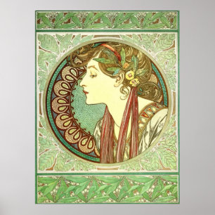 Alphonse Mucha Laurel Vintage Nouveau GalleryHD Poster