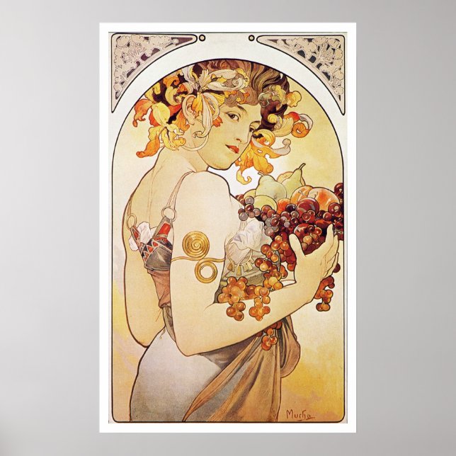 Alphonse Mucha. Le Fruit/Fruit, c.1897 Poster (Front)