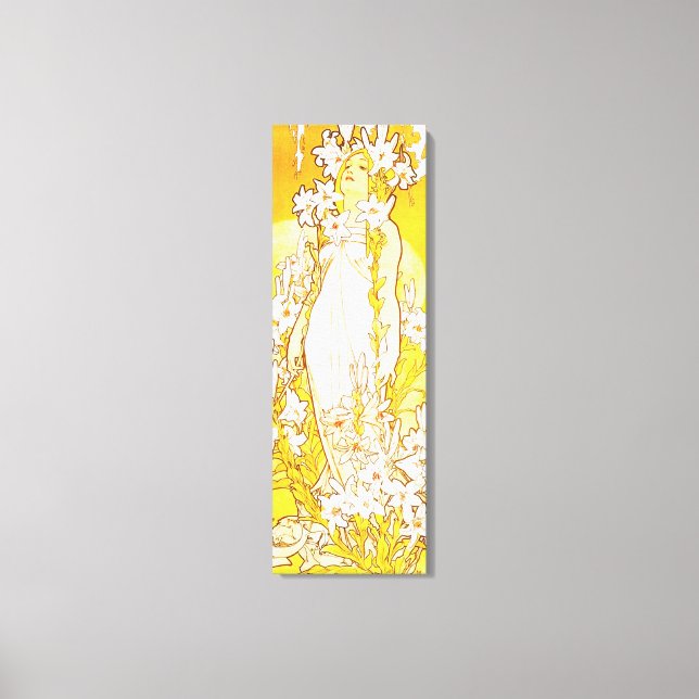 Alphonse Mucha Lily Canvas Poster Print (Front)