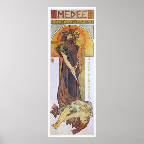 Alphonse Mucha Medee 1898 Poster