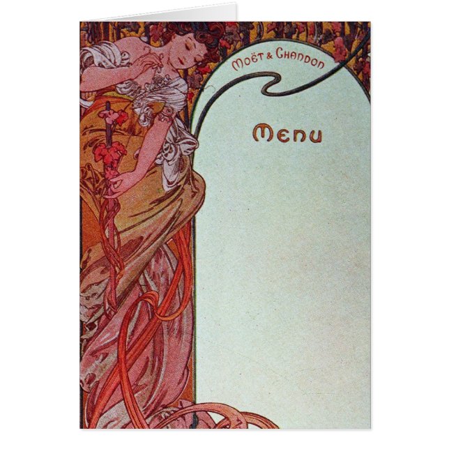 Alphonse Mucha Menu Cards (Front)