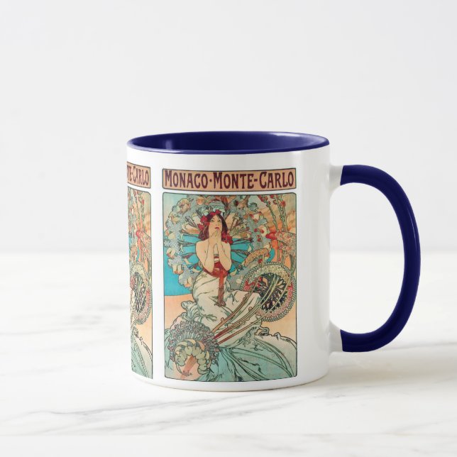 Alphonse Mucha Monaco, Monte-Carlo, 1897 Mug (Right)