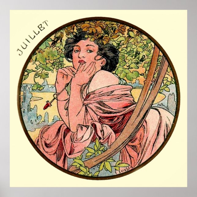 Alphonse Mucha Month Of July Poster (Front)