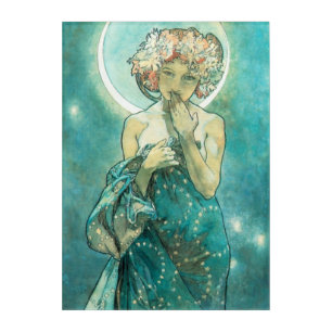 Alphonse Mucha Moonlight Clair De Lune Art Nouveau