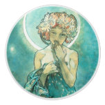 Alphonse Mucha Moonlight Clair De Lune Art Nouveau Ceramic Knob