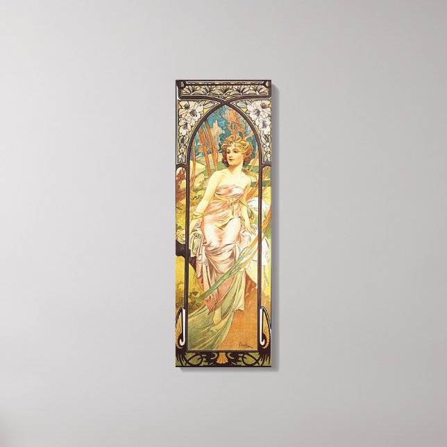 Alphonse Mucha, Morning Awakening Canvas Print (Front)