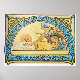 Alphonse Mucha. Nenuphar/Waterlily, 1898 Poster